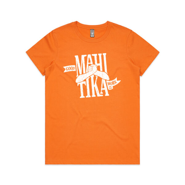 Mahi Tika orange tee womens Thumbnail