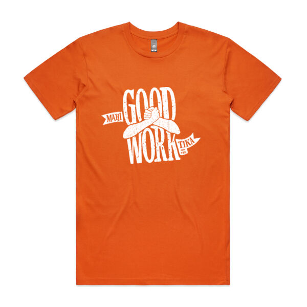 Good Work men's tee orange Thumbnail