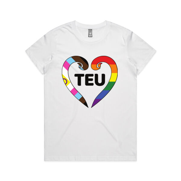 TEU Queer Tee White curved fit, Tee Code: RCTW Thumbnail