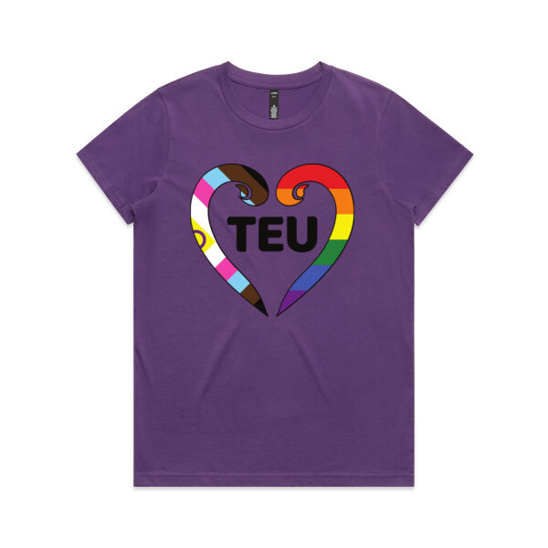 TEU Queer Tee Purple curved fit, Tee Code: RTCP Thumbnail