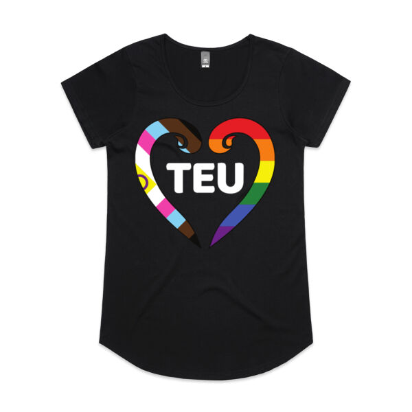 TEU Queer Mali Tee - curved at hips Code: QueerMaliBlk Thumbnail