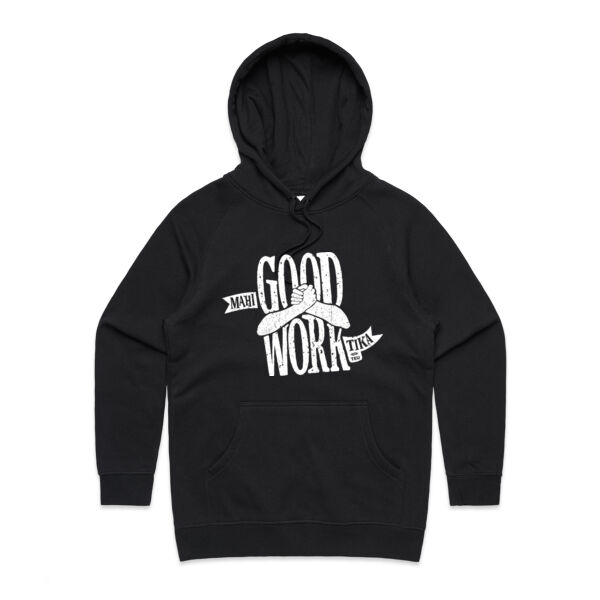Good Work Curved/Fitted Black Hoody Thumbnail
